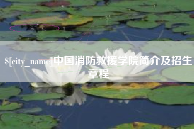 咸宁中国消防救援学院简介及招生章程