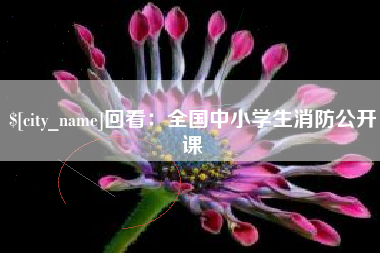 咸宁回看：全国中小学生消防公开课