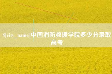 咸宁中国消防救援学院多少分录取高考