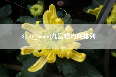 咸宁九宫格方向排列