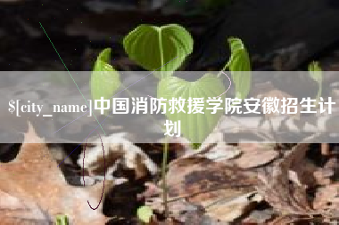 咸宁中国消防救援学院安徽招生计划