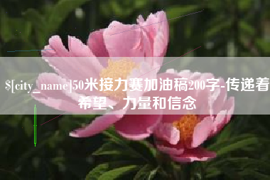 咸宁50米接力赛加油稿200字-传递着希望、力量和信念