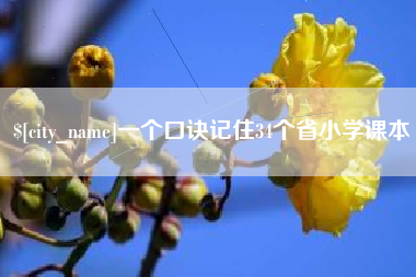 咸宁一个口诀记住34个省小学课本