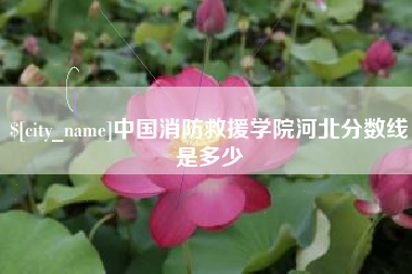 咸宁中国消防救援学院河北分数线是多少