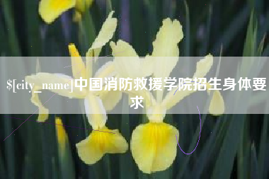 咸宁中国消防救援学院招生身体要求