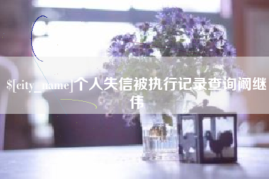 咸宁个人失信被执行记录查询阚继伟