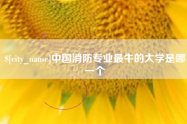 咸宁中国消防专业最牛的大学是哪一个