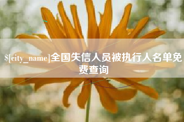 咸宁全国失信人员被执行人名单免费查询