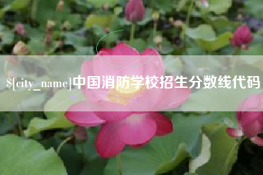 咸宁中国消防学校招生分数线代码