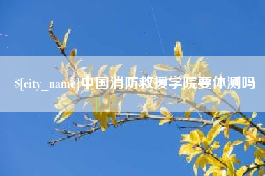 咸宁中国消防救援学院要体测吗