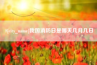 咸宁我国消防日是哪天几月几日