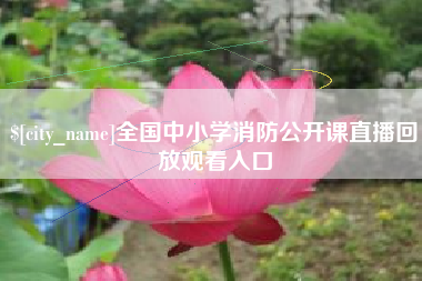 咸宁全国中小学消防公开课直播回放观看入口