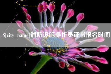 咸宁消防设施操作员证书报名时间