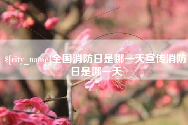咸宁全国消防日是哪一天宣传消防日是哪一天