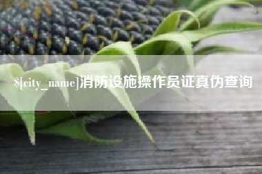 咸宁消防设施操作员证真伪查询