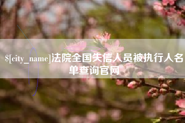咸宁法院全国失信人员被执行人名单查询官网