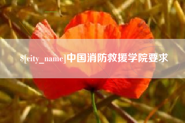 咸宁中国消防救援学院要求