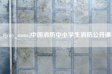 咸宁中国消防中小学生消防公开课