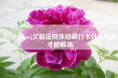 咸宁欠款法院冻结银行卡什么时候才能解冻