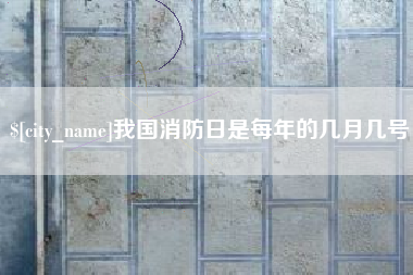 咸宁我国消防日是每年的几月几号