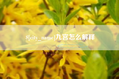 咸宁九宫怎么解释