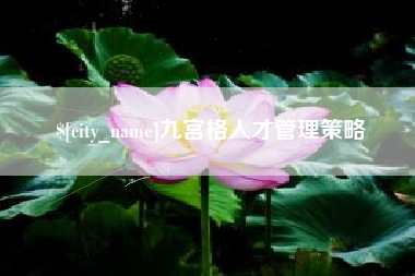 咸宁九宫格人才管理策略